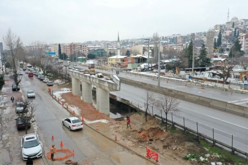 Kocaeli Kuruçeşme tramvay köprüsünü çalışmaları devam ediyor 