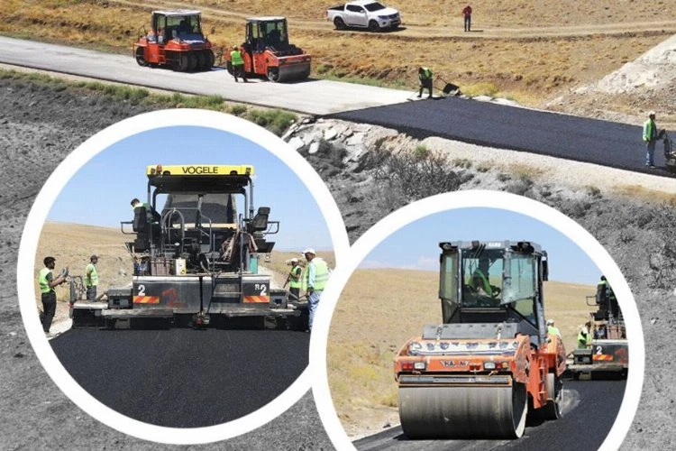 Emek ve Bağrıaçık yollarına sıcak asfalt