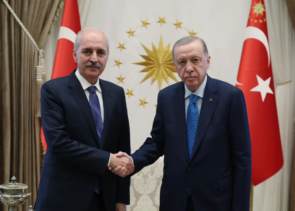 Cumhurbaşkanı Erdoğan, TBMM Başkanı Numan Kurtulmuş’u Kabul Etti