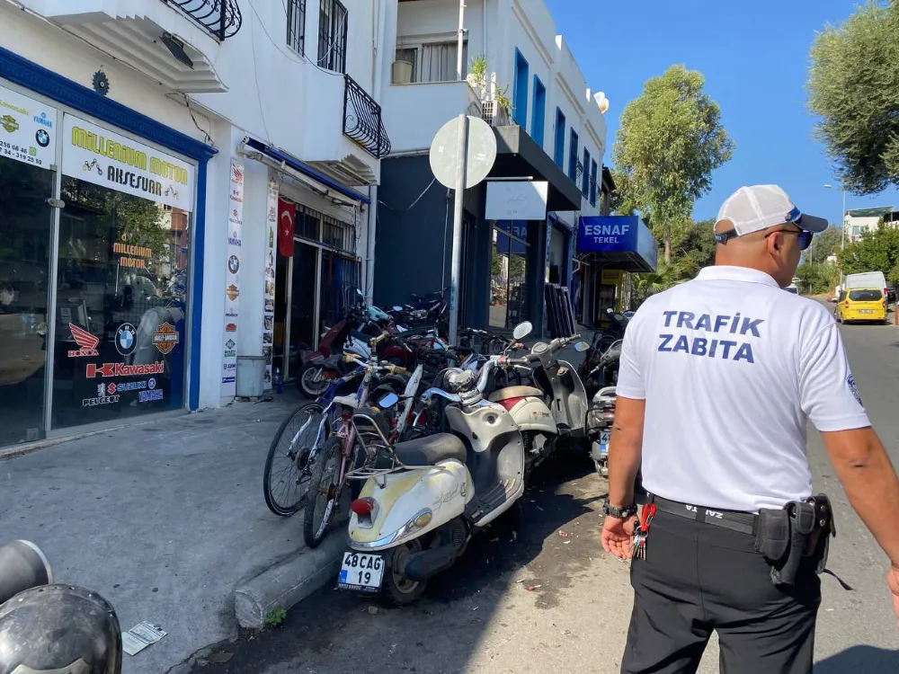 Bodrum’da Motosikletlere Zabıta ve Polis Müdahalesi