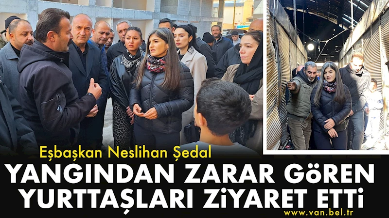 Eşbaşkan Şedal yangından zarar gören yurttaşları ziyaret etti