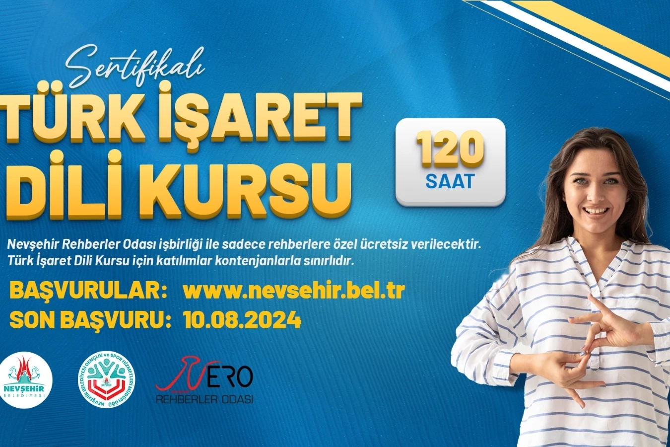 Nevşehir Belediyesi rehberler için sertifikalı ‘Türk İşaret Dili’ kursu açılacak