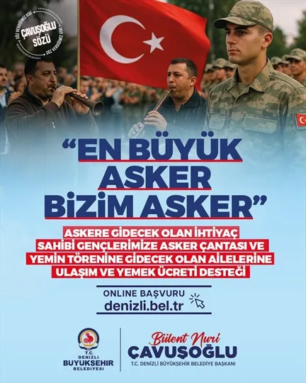 Mehmetçik yalnız değil, Denizli Büyükşehir hep yanında