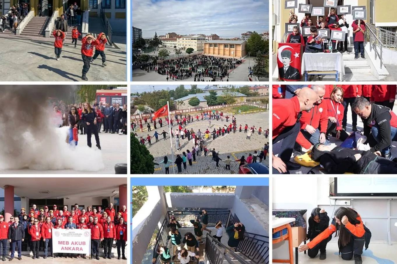 Okullarda eş zamanlı 13 Ekim tatbikatı