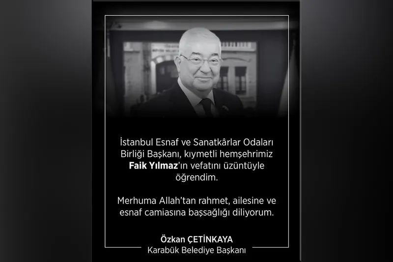 Karabük Belediye Başkanı Çetinkaya, İstanbul Esnaf ve Sanatkârlar Odaları Birliği Başkanı Faik Yılmaz