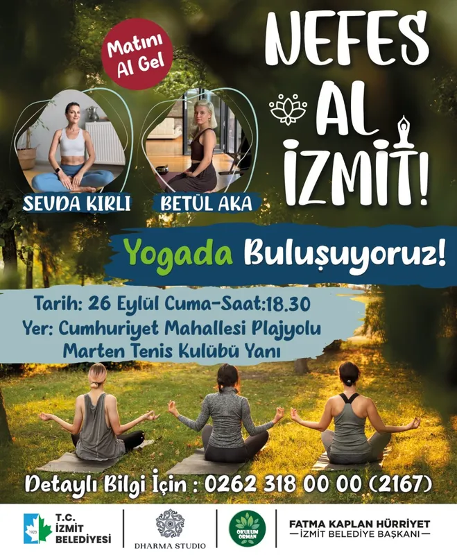 NEFES AL İZMİT YOGA ETKİNLİĞİNİN BU AYKİ DURAĞI PLAJYOLU