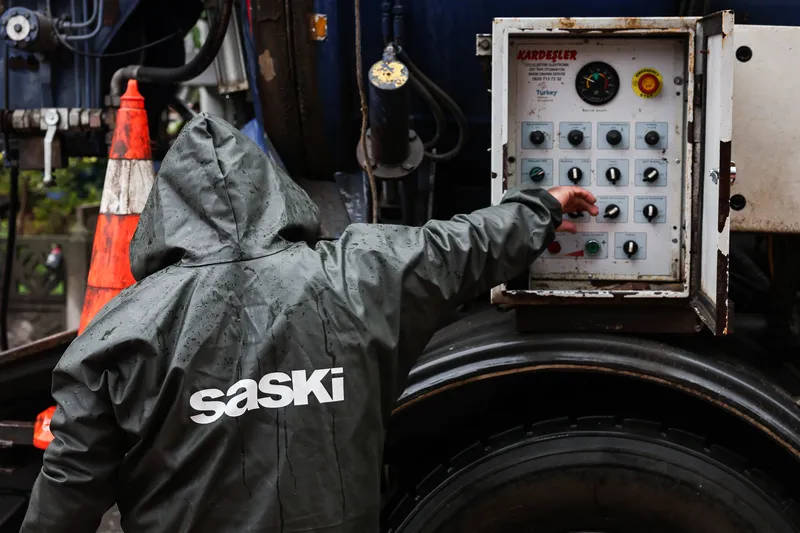 SASKİ yoğun yağışa anında müdahale etti