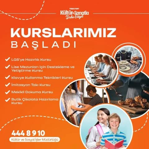 Yeşilyurt Belediyesi Yeni Meslek Edindirme Kursları Açtı