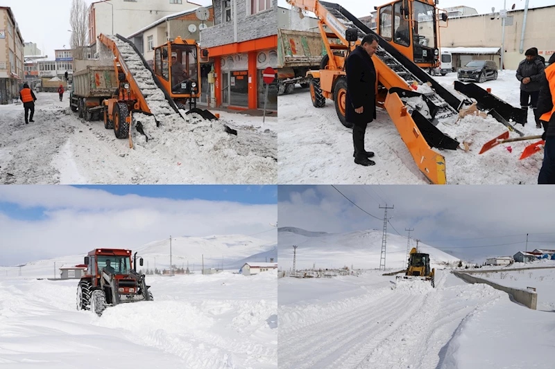 BELEDİYE EKİPLERİ’NDEN KARLA AMANSIZ MÜCADELE