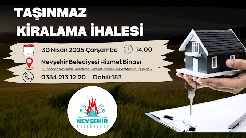 Nevşehir Belediyesi Taşınmaz Kiralama İhalesi