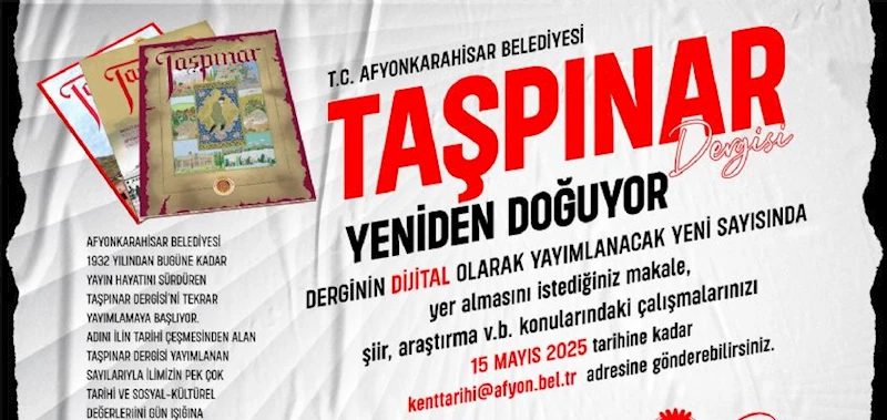 TAŞPINAR DERGİMİZ YENİDEN YAYIN HAYATINA BAŞLIYOR