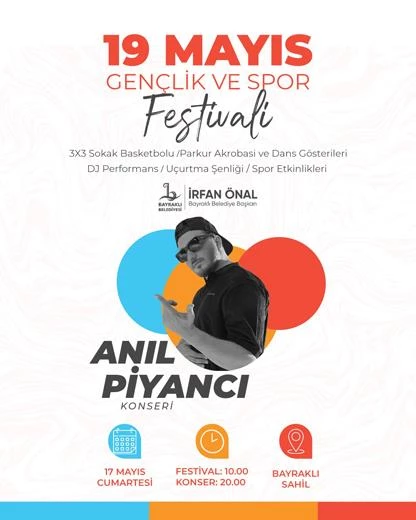 19 Mayıs coşkusu Bayraklı sahilde yaşanacak