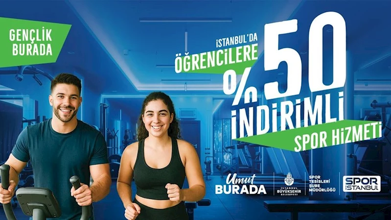 ÖĞRENCİLERE YÜZDE 50 SPOR İNDİRİMİ