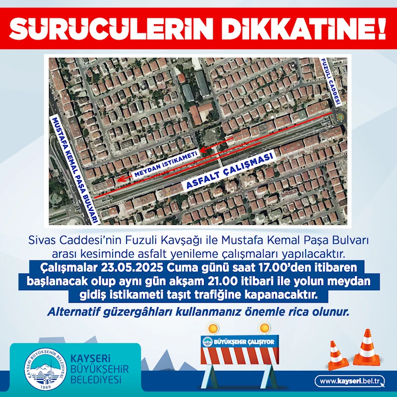 Büyükşehir’den Önemli Duyuru