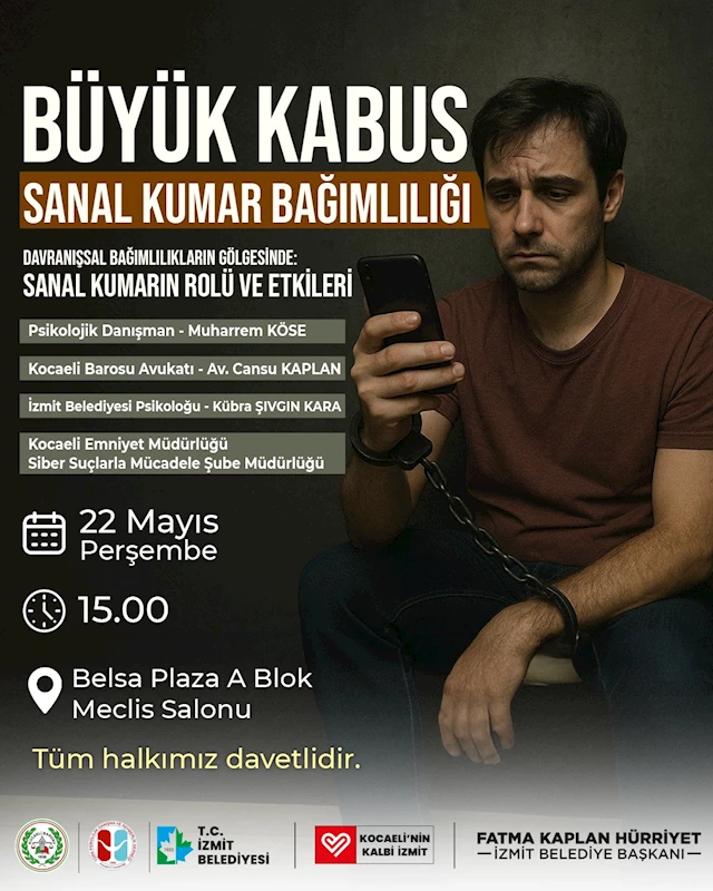 İZMİT BELEDİYESİNDEN “DAVRANIŞSAL BAĞIMLILIKLARIN GÖLGESİNDE: SANAL KUMARIN ROLÜ VE ETKİLERİ” SEMİNERİ