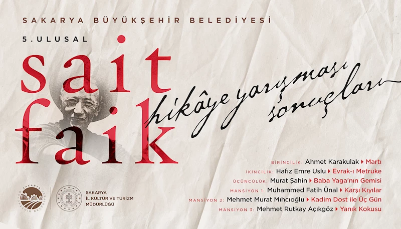 5. Ulusal Sait Faik Hikâye Yarışması’nda kazananlar belli oldu