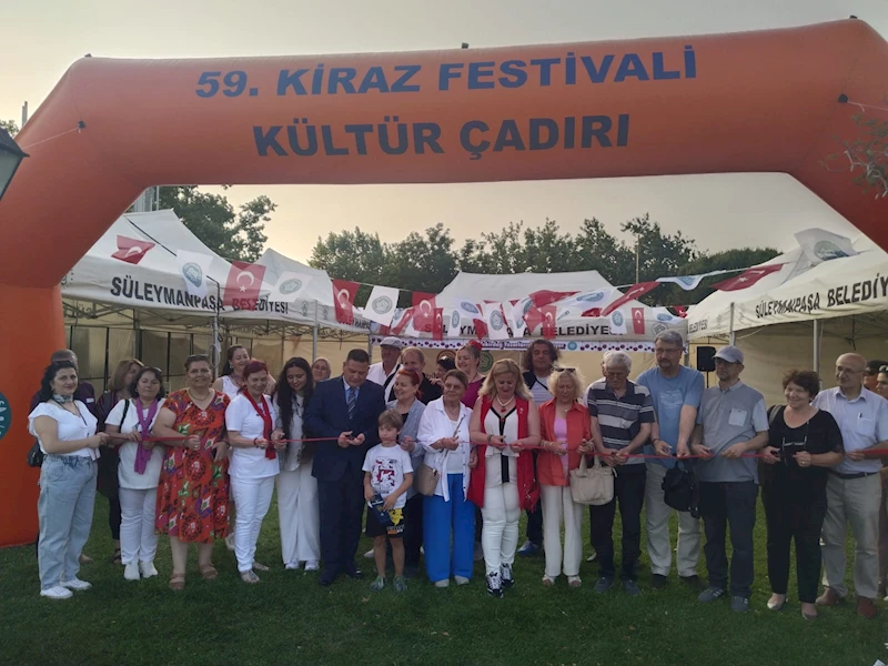 Kiraz Festivali Kültür Çadırı Törenle Açıldı