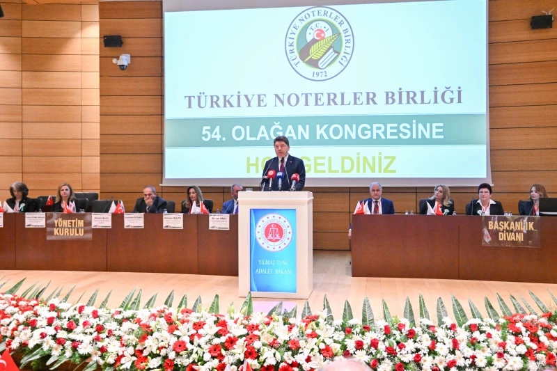 ADALET BAKANI TUNÇ, TÜRKİYE NOTERLER BİRLİĞİNİN 54. OLAĞAN KONGRESİ