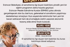 Erzincan Belediyesi’nden Kadınlara Yönelik Sepet Örücülüğü Kursu