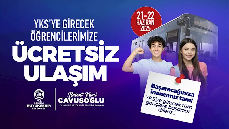 Denizli Büyükşehir otobüsleri YKS’ye gireceklere ücretsiz