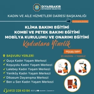 Kadınlar teknik alanda güçleniyor: Klima ve kombi bakımı eğitimi başlıyor
