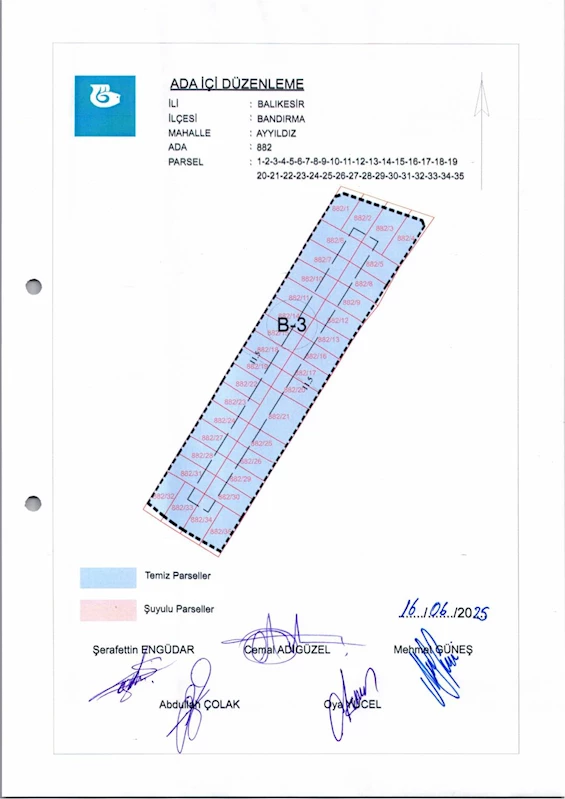 Ayyıldız Mh. 882 Ada İçi Düzenlemesi Hk.