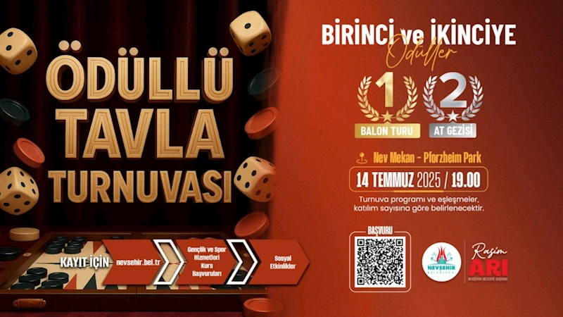 Nevşehir Belediyesi’nden Ödüllü Tavla Turnuvası