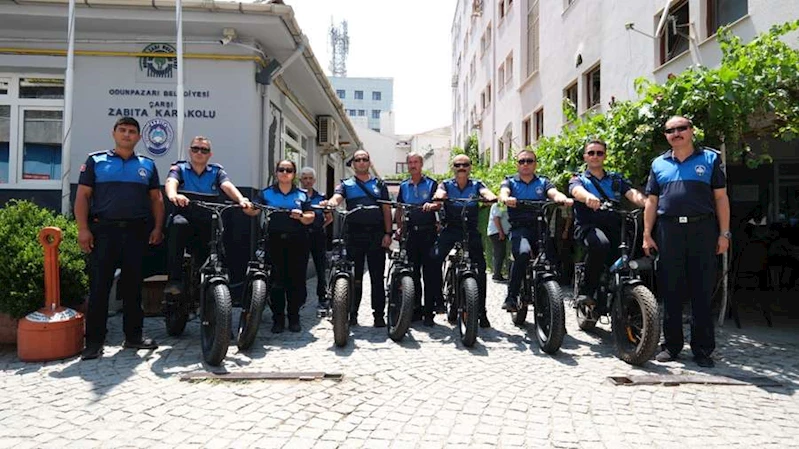 ODUNPAZARI BELEDİYESİ ZABITA EKİPLERİNE 7 ELEKTRİKLİ BİSİKLET