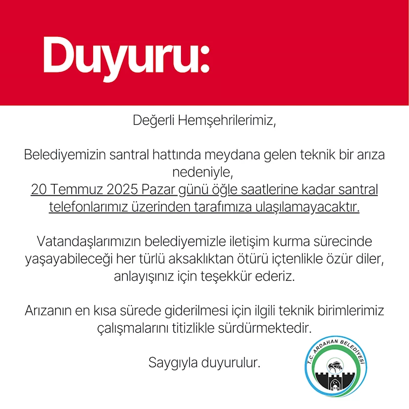 VATANDAŞLARIMIZIN DİKKATİNE!