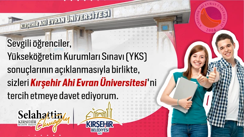 BAŞKANIMIZ EKİCİOĞLU, ÜNİVERSİTE TERCİHİ YAPACAK ÖĞRENCİLERE ÇAĞRIDA BULUNDU