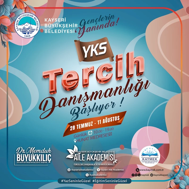 Üniversite Adayları İçin Kayseri Büyükşehir’den Ücretsiz YKS Danışmanlığı