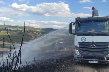 BÜYÜKŞEHİR EKİPLERİNDEN YANGIN BÖLGELERİNE DESTEK