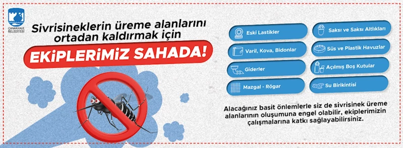 Sivrisineklerin Üreme Alanlarını Ortadan Kaldırmak için Ekiplerimiz Sahada!