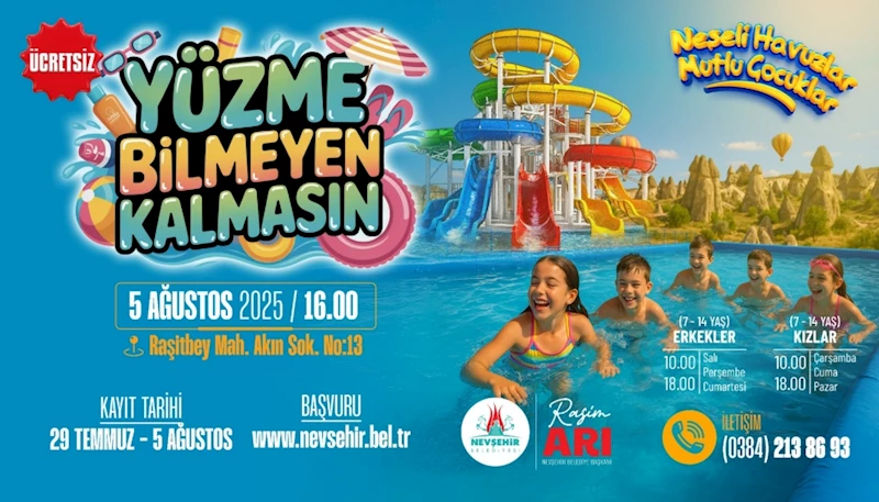 Nevşehir Belediyesi Yüzme Havuzu Açılıyor