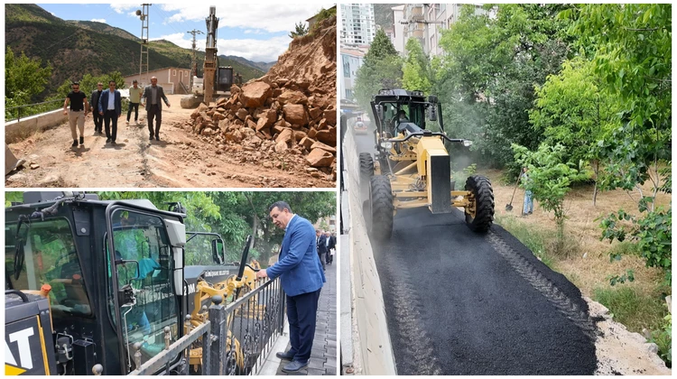 BAŞKANIMIZ, AHMET ZİYAÜDDİN CADDESİNDE ASFALT ÇALIŞMALARINI YERİNDE İNCELEDİ
