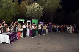 Kadın cinayetlerine karşı parklarda farkındalık çalışması başlatıldı