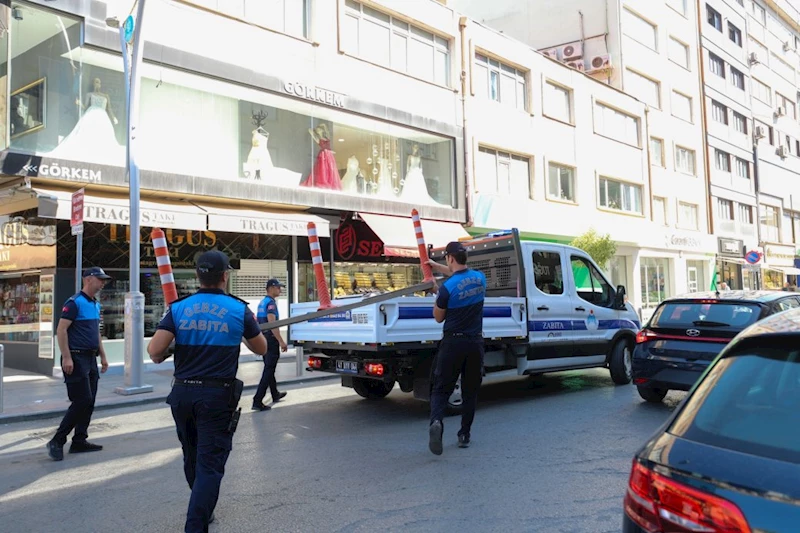 Gebze’de Kaldırım İşgallerine Zabıta Müdahalesi