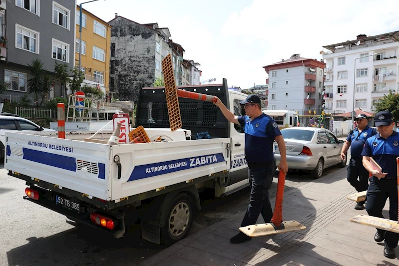 ALTINORDU BELEDİYESİ’NDEN KALDIRIM İŞGALLERİNE SIKI DENETİM