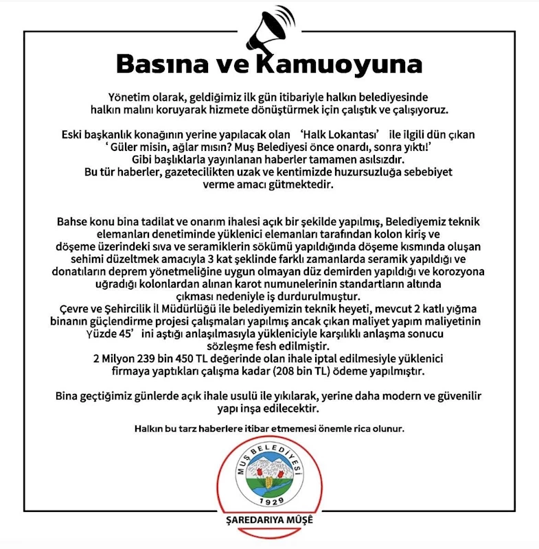 BASINA VE KAMUOYUNA