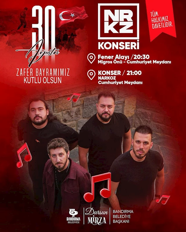 BANDIRMA’DA, CUMHURİYETİN KENTİNDE 30 AĞUSTOS ZAFER BAYRAMI COŞKUSU