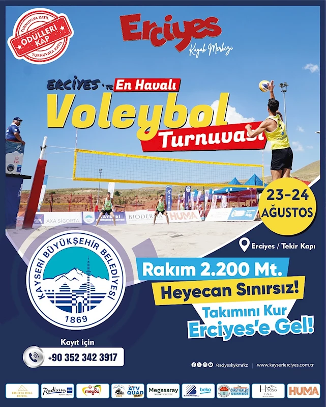 Erciyes’te Fileler Zirvede Geriliyor: “En Havalı Voleybol Turnuvası” Başlıyor