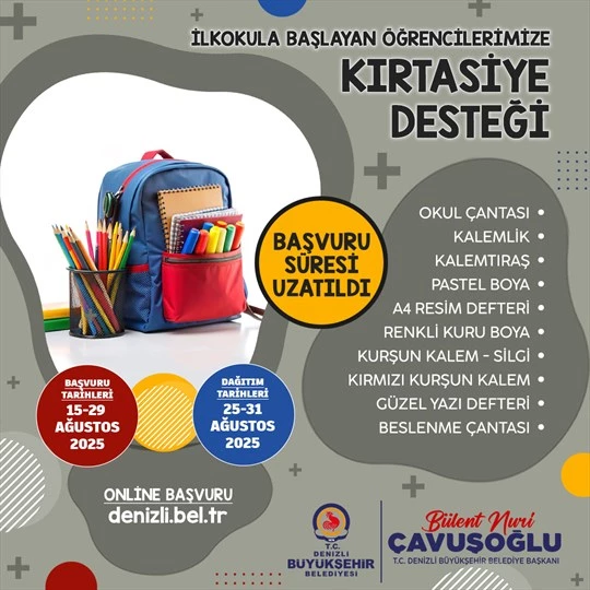 Denizli Büyükşehir’in kırtasiye desteğine büyük ilgi