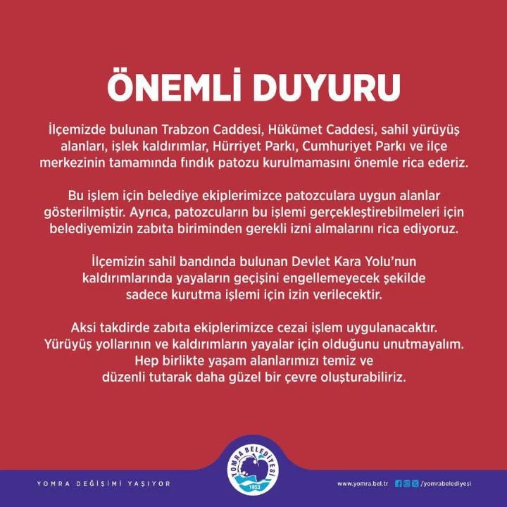 ÖNEMLİ DUYURU