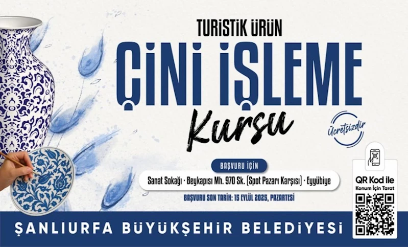 BÜYÜKŞEHİR BELEDİYESİ, ÜCRETSİZ MOZAİK VE ÇİNİ KURSLARI AÇIYOR