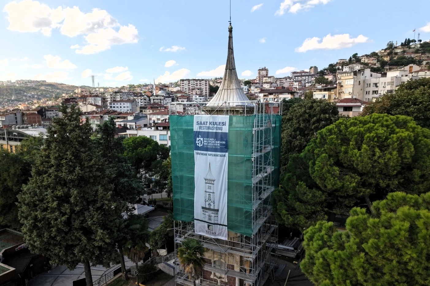 Tarihi yapı tarihi kimliğine kavuşuyor... İzmit Saat Kulesi restorasyonda