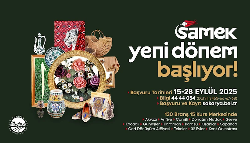 SAMEK el sanatlarından giyime, görsel sanatlardan yabancı dillere kadar 130 branşta eğitime başlıyor