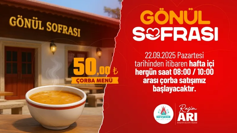 Nevşehir Gönül Sofrası’nda Çorba Hizmeti Başlıyor