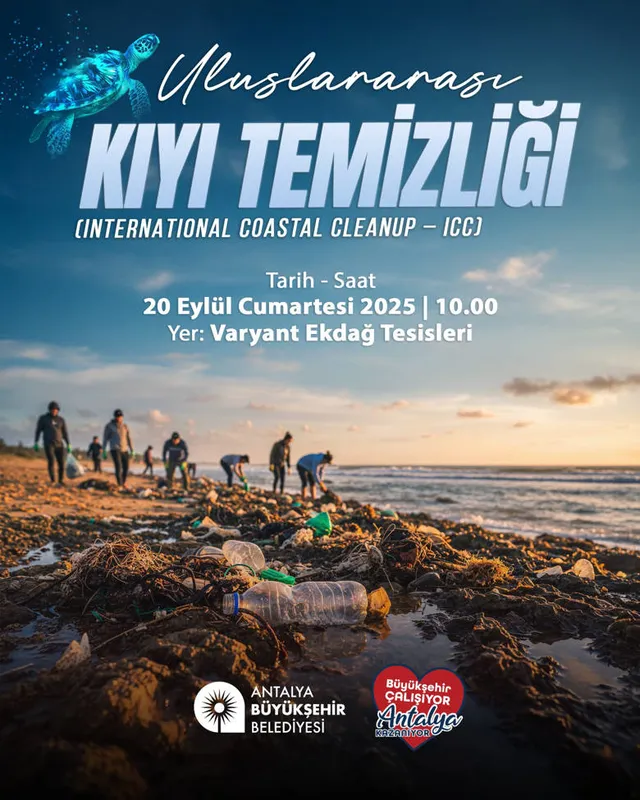 Antalya Büyükşehir Belediyesi’nden  Uluslararası Kıyı Temizleme Günü’ne destek
