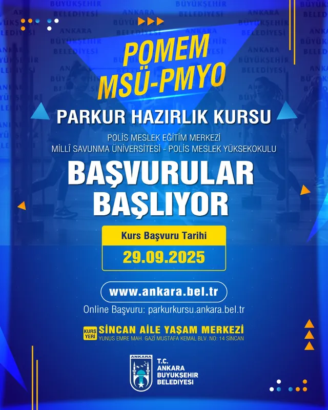 ABB’NİN POMEM, MSÜ VE PMYO PARKUR KURSU BAŞVURULARI BAŞLIYOR