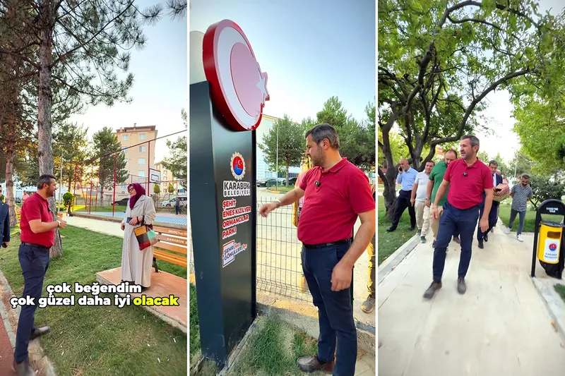 Başkan Çetinkaya, Şehit Enes Kızılyer Ormancılar Parkını Ziyaret Etti